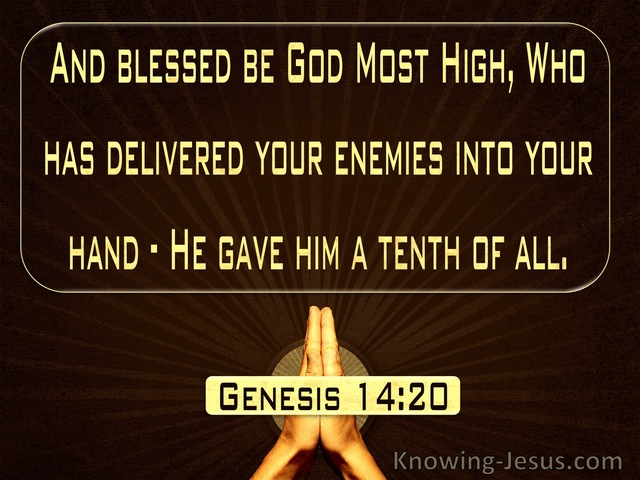 Genesis 14:20 Blessed Be God Most High (brown)
